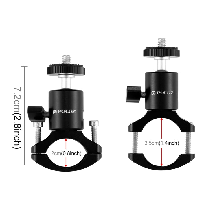 PULUZ Bike Aluminum Handlebar Tripod Ball Head Adapter Mount for GoPro HERO10 Black / HERO9 Black / HERO8 Black /7 /6 /5 /5 Session /4 Session /4 /3+ /3 /2 /1, DJI Osmo Action, Xiaoyi and Other Action Cameras - Stand by PULUZ | Online Shopping South Africa | PMC TechLife | Buy Now Pay Later Mobicred