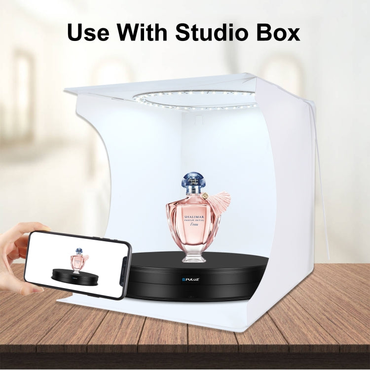 PULUZ 30cm Adjusting Speed Rotating Turntable Display Stand, Load 10-15kg, EU Plug (Black) - free shipping - PMC TechLife - Order now!