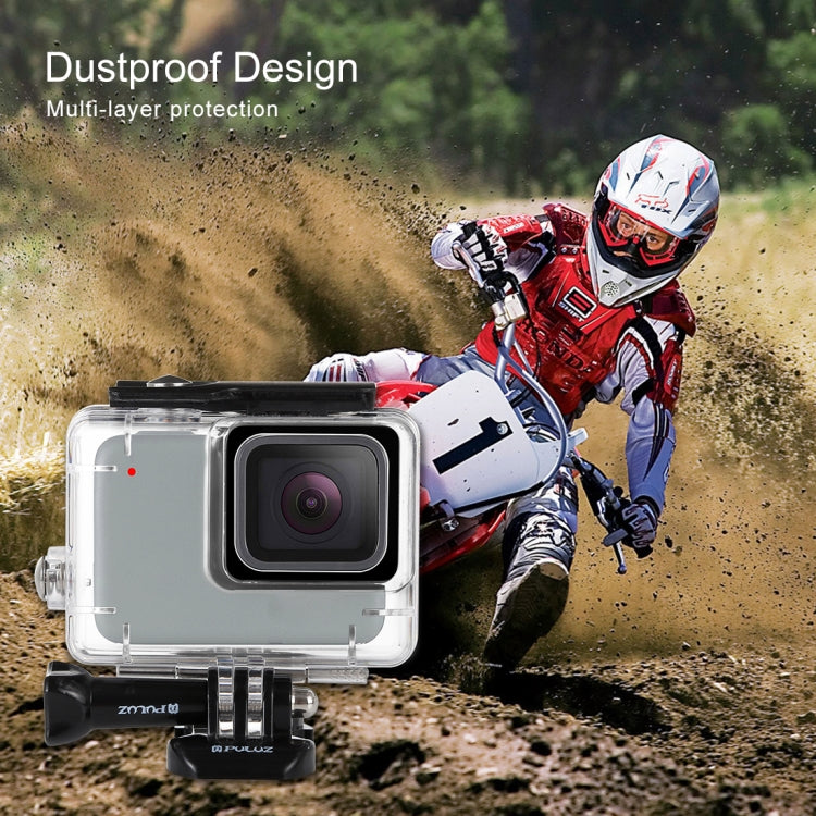 PULUZ 45m Underwater Waterproof Housing Diving Case for GoPro HERO7 Silver / HERO7 White, with Buckle Basic Mount & Screw(Transparent) - Waterproof Cases by PULUZ | Online Shopping South Africa | PMC TechLife | Buy Now Pay Later Mobicred