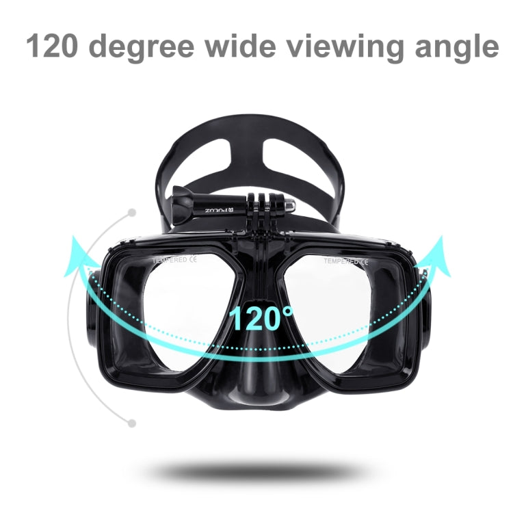 PULUZ Water Sports Diving Equipment Diving Mask Swimming Glasses for GoPro, Insta360, DJI and Other Action Cameras(Black) - Diving Mask by PULUZ | Online Shopping South Africa | PMC TechLife | Buy Now Pay Later Mobicred