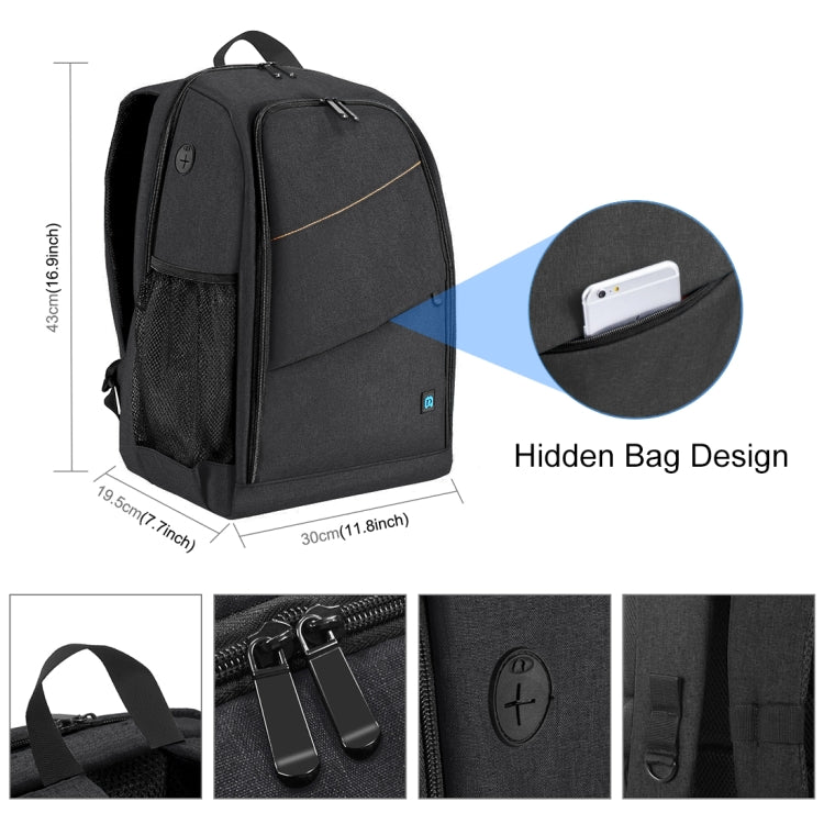 PULUZ Outdoor Portable Waterproof Scratch-proof Dual Shoulders Backpack Handheld PTZ Stabilizer Camera Bag with Rain Cover for Digital Camera, DJI Ronin-SC / Ronin-S(Black) - free shipping - PMC TechLife - Order now!