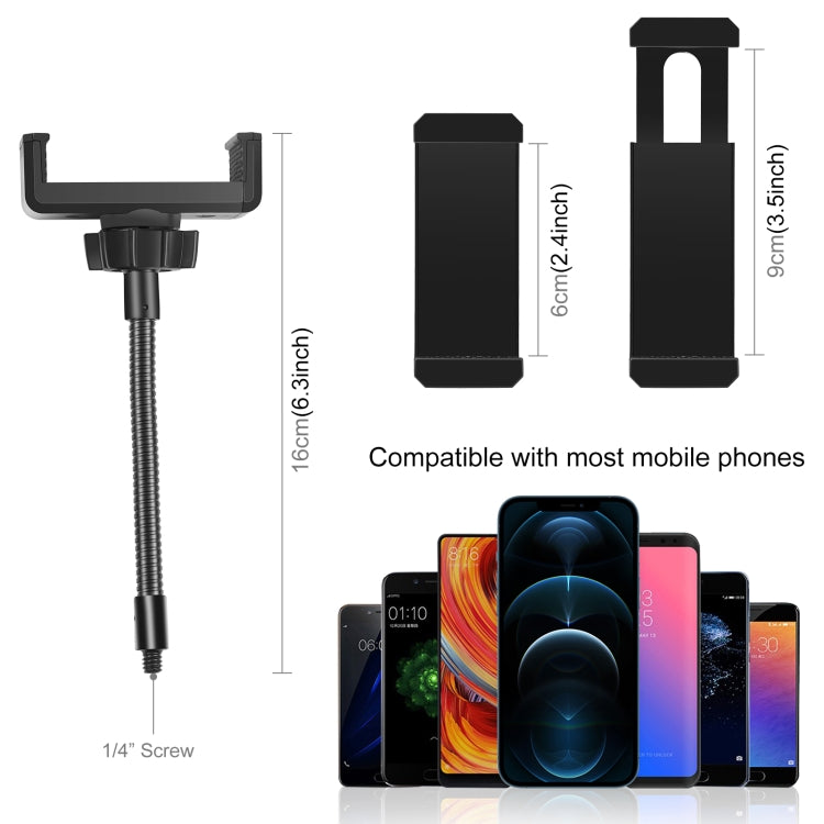 PULUZ Flexible Clip Mount Holder with Clamping Base(Black) - Lazy Bracket by PULUZ | Online Shopping South Africa | PMC TechLife