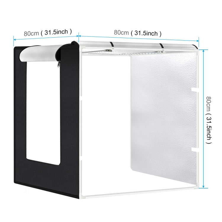 PULUZ 80cm Folding Portable 80W 9050LM White Light Photo Lighting Studio Shooting Tent Box Kit with 3 Colors (Black, White, Orange) Backdrops(EU Plug) - free shipping - PMC TechLife - Order now!