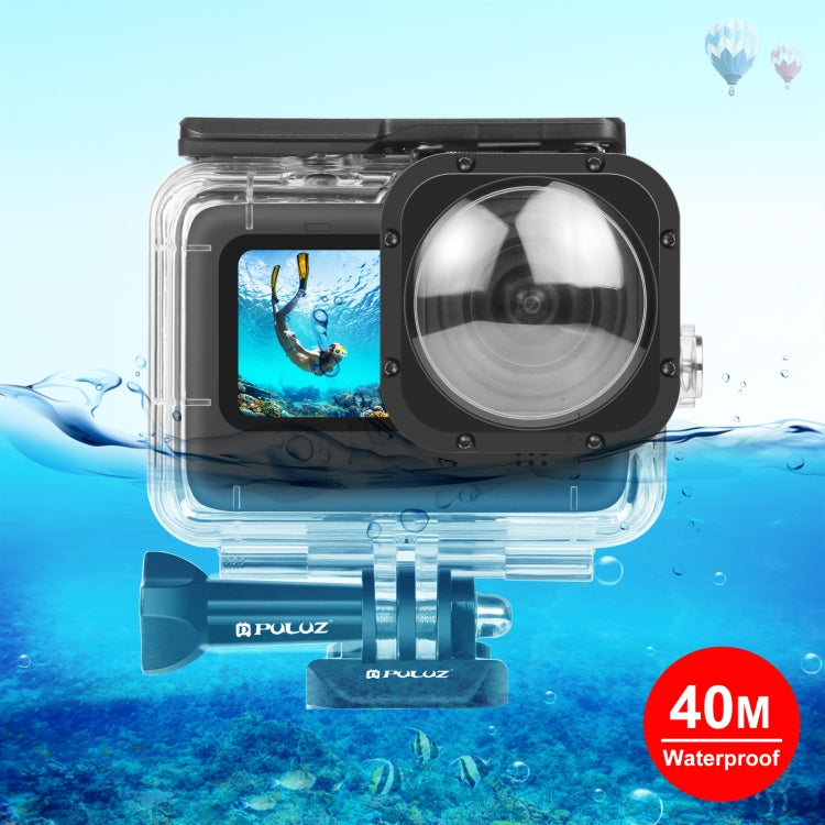 PULUZ 40m Waterproof Housing Protective Case with Buckle Basic Mount & Screw for GoPro HERO12 Black /11 Black /11 Black Mini /10 Black /9 Black Max Lens Mod(Transparent) - Waterproof Cases by PULUZ | Online Shopping South Africa | PMC TechLife | Buy Now Pay Later Mobicred