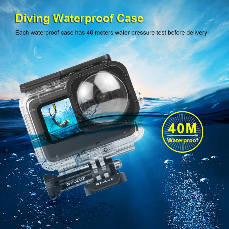 PULUZ 40m Waterproof Housing Protective Case with Buckle Basic Mount & Screw for GoPro HERO12 Black /11 Black /11 Black Mini /10 Black /9 Black Max Lens Mod(Transparent) - Waterproof Cases by PULUZ | Online Shopping South Africa | PMC TechLife | Buy Now Pay Later Mobicred