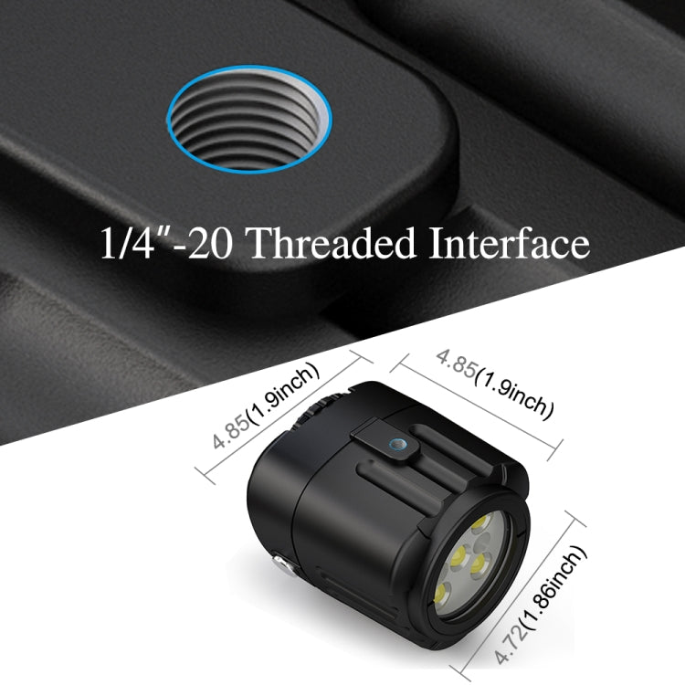 PULUZ 40m Underwater LED Photography Fill Light 1000LM 3.7V/1100mAh Diving Light for GoPro Hero11 Black / HERO10 Black / HERO9 Black /HERO8 / HERO7 /6 /5 /5 Session /4 Session /4 /3+ /3 /2 /1, Insta36 ... R, DJI Osmo Action and Other Action Cameras(Black) - free shipping - PMC TechLife - Order now!