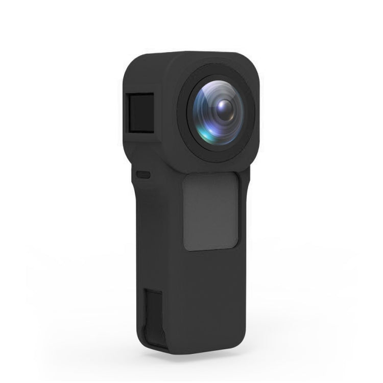 PULUZ Silicone Protective Case with Lens Cover for Insta360 One RS 1-Inch 360 Edition(Black) - Case & Bags by PULUZ | Online Shopping South Africa | PMC TechLife | Buy Now Pay Later Mobicred