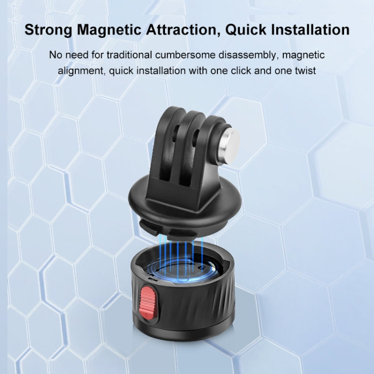 PULUZ Action Camera 1/4 inch Magnetic Base Adapter (Black) - Connection Mount by PULUZ | Online Shopping South Africa | PMC TechLife | Buy Now Pay Later Mobicred