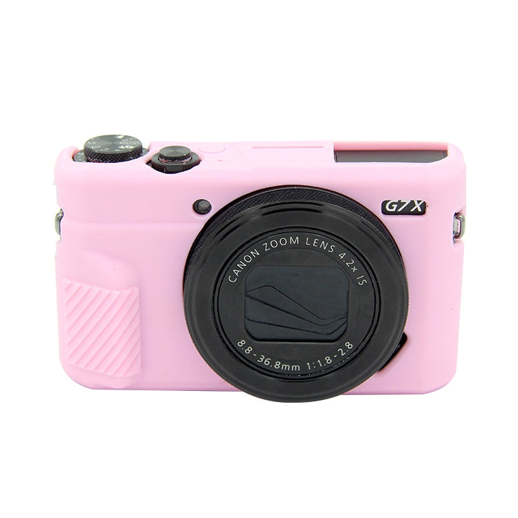 PULUZ Soft Silicone Protective Case for Canon EOS G7 X Mark II(Pink) - Protective Case by PULUZ | Online Shopping South Africa | PMC TechLife | Buy Now Pay Later Mobicred