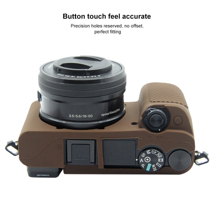 PULUZ Soft Silicone Protective Case for Sony ILCE-6300 / A6400(Coffee) - free shipping - PMC TechLife - Order now!