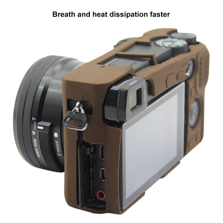 PULUZ Soft Silicone Protective Case for Sony ILCE-6300 / A6400(Coffee) - free shipping - PMC TechLife - Order now!