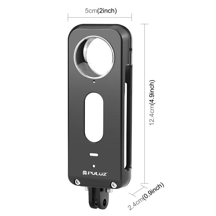 For Insta360 X3 PULUZ Metal Protective Cage Rig Housing Frame with Lens Protector(Black) - free shipping - PMC TechLife - Order now!