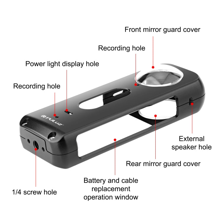 For Insta360 X3 PULUZ Metal Protective Cage Rig Housing Frame with Lens Protector(Black) - free shipping - PMC TechLife - Order now!