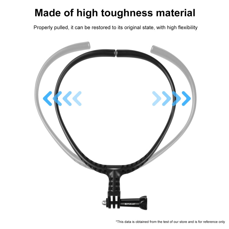 PULUZ Lazy Adjustable Neck Bracket for GoPro Action Cameras (Black) - Holder by PULUZ | Online Shopping South Africa | PMC TechLife | Buy Now Pay Later Mobicred