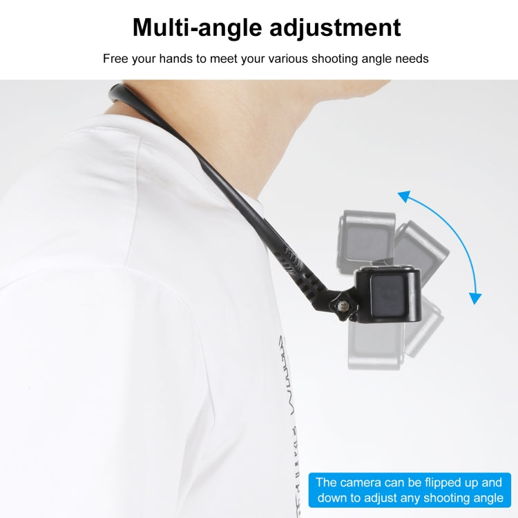 PULUZ Lazy Adjustable Neck Bracket for GoPro Action Cameras (Black) - Holder by PULUZ | Online Shopping South Africa | PMC TechLife | Buy Now Pay Later Mobicred