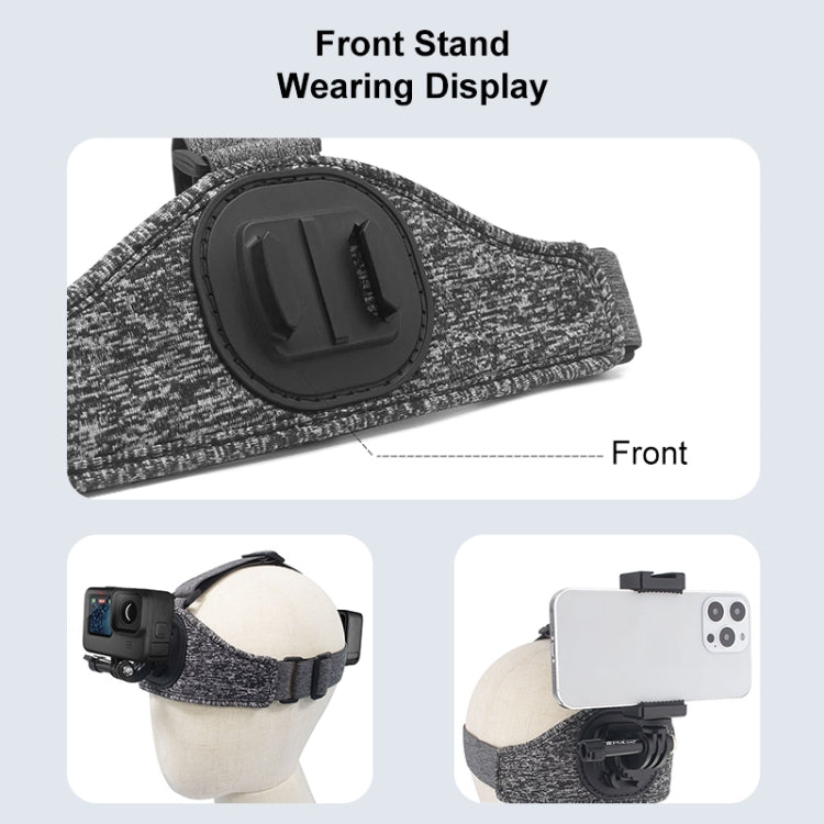 PULUZ Adjustable Head Strap Belt Mount with Phone Clamp & J Hook Mount & Long Screw - Head Belt by PULUZ | Online Shopping South Africa | PMC TechLife