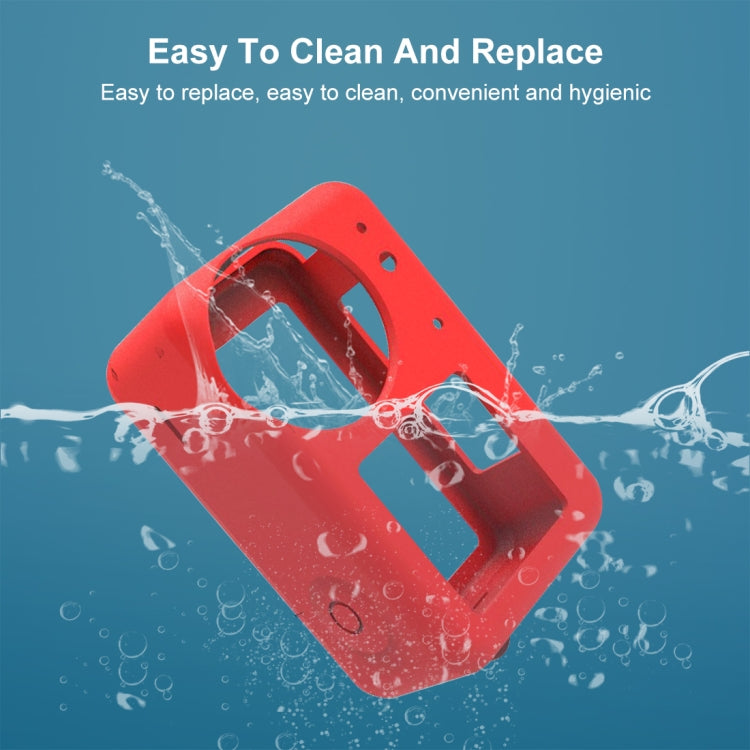 For DJI Osmo Action 4 / 3 PULUZ Silicone Protective Case with Lens Cap (Red) -  by PULUZ | Online Shopping South Africa | PMC TechLife
