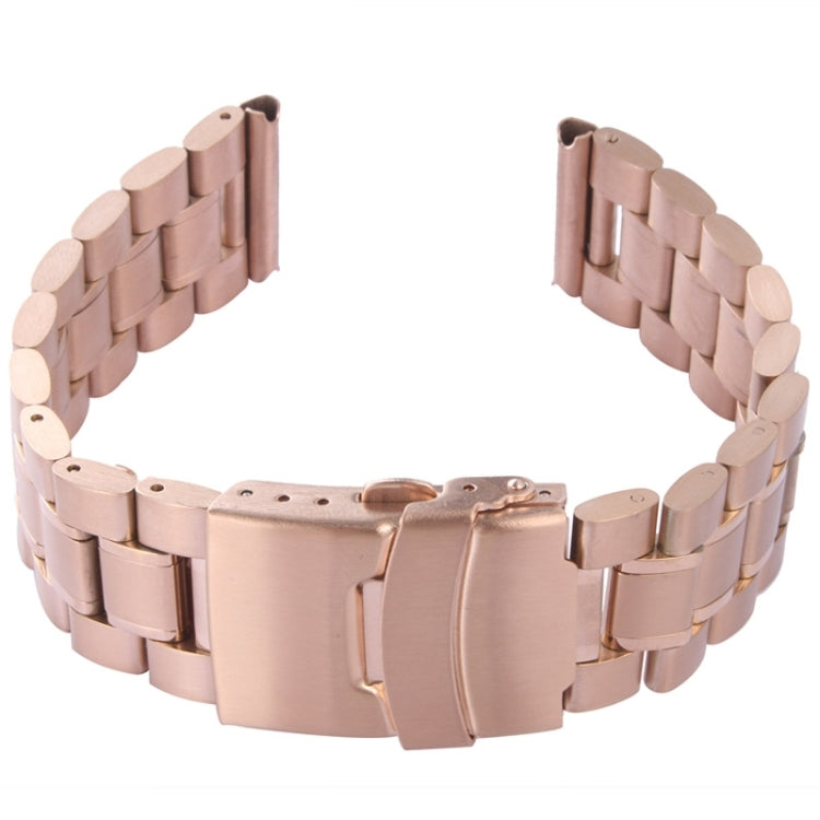 For Apple Watch 42mm Black Steel Watch Band, Only Used in Conjunction with Connectors (S-AW-0062)(Gold) - Watch Bands by PMC TechLife | Online Shopping South Africa | PMC TechLife