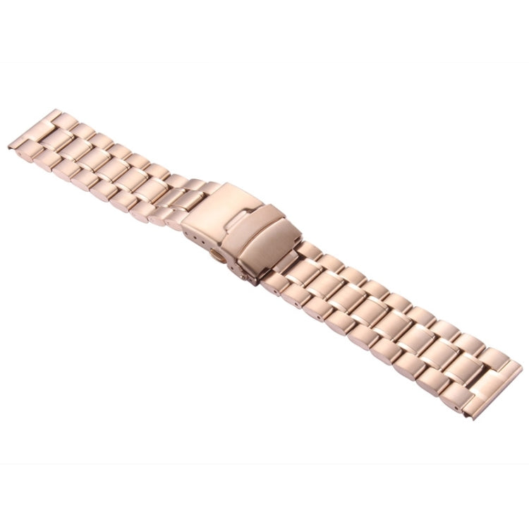 For Apple Watch 42mm Black Steel Watch Band, Only Used in Conjunction with Connectors (S-AW-0062)(Gold) - Watch Bands by PMC TechLife | Online Shopping South Africa | PMC TechLife