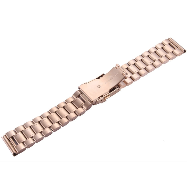 For Apple Watch 42mm Black Steel Watch Band, Only Used in Conjunction with Connectors (S-AW-0062)(Gold) - Watch Bands by PMC TechLife | Online Shopping South Africa | PMC TechLife