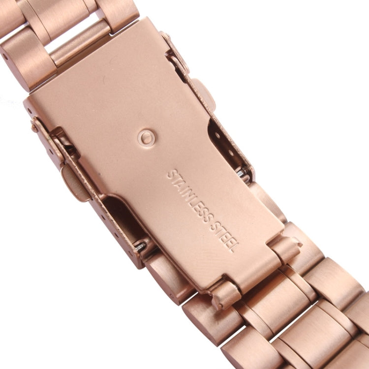 For Apple Watch 42mm Black Steel Watch Band, Only Used in Conjunction with Connectors (S-AW-0062)(Gold) - Watch Bands by PMC TechLife | Online Shopping South Africa | PMC TechLife