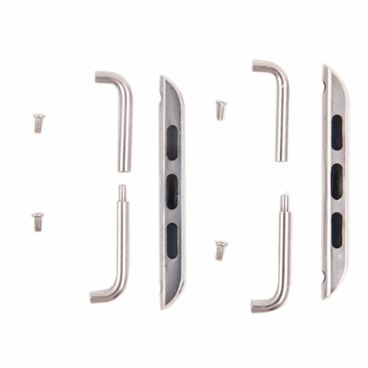 For Apple Watch 42 / 44 / 45mm Metal Strap Connector Metal Buckle, Pair(Silver) - Others by PMC TechLife | Online Shopping South Africa | PMC TechLife | Buy Now Pay Later Mobicred