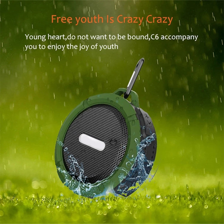 C6 Outdoor Waterproof Bluetooth Speaker with Suction, Support Hands-free Calling(Black) - Waterproof Speaker by PMC TechLife | Online Shopping South Africa | PMC TechLife
