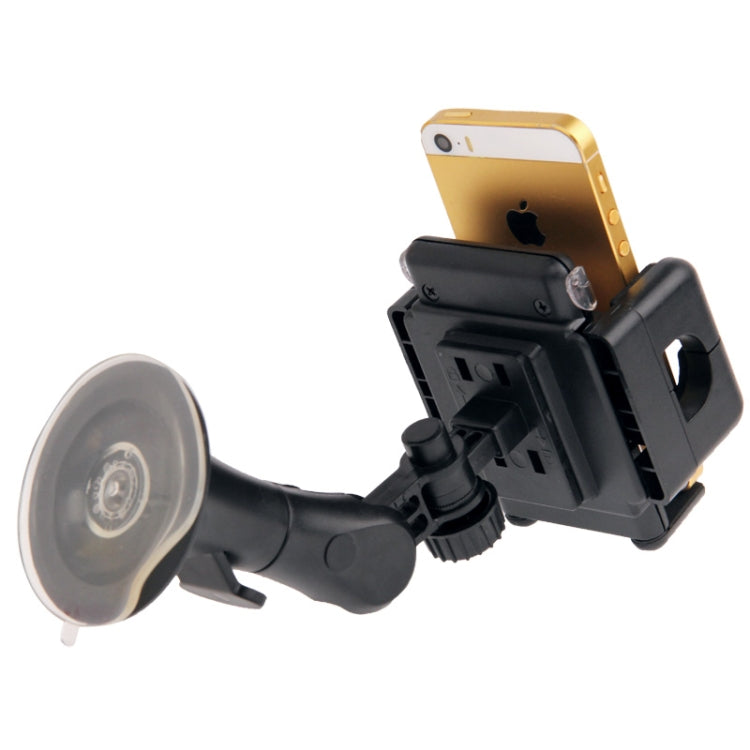 Universal 360 Degree Rotation Suction Cup Car Holder / Desktop Stand, For iPhone, Galaxy, Sony, Lenovo, HTC, Huawei, and other Smartphones of Width: 5.1cm- 10.5cm(Black) - Car Holders by PMC TechLife | Online Shopping South Africa | PMC TechLife