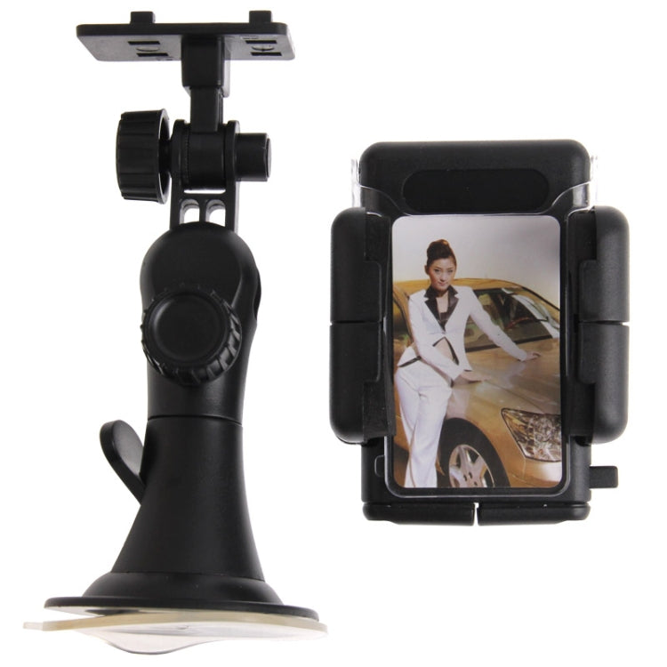 Universal 360 Degree Rotation Suction Cup Car Holder / Desktop Stand, For iPhone, Galaxy, Sony, Lenovo, HTC, Huawei, and other Smartphones of Width: 5.1cm- 10.5cm(Black) - Car Holders by PMC TechLife | Online Shopping South Africa | PMC TechLife