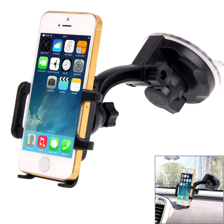 Universal 360 Degree Rotation Suction Cup Car Holder / Desktop Stand for iPhone, Galaxy, Sony, Lenovo, HTC, Huawei, and other Smartphones of Width: 4.5cm - 7.4cm(Black) - Car Holders by PMC TechLife | Online Shopping South Africa | PMC TechLife