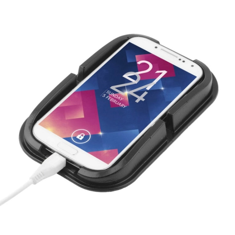 Universal Mobile Phone Car Rubber Smart Non-slip Stand Holder, For iPhone, Galaxy, Sony, Lenovo, HTC, Huawei, and other Smartphones(Black) - Car Holders by PMC TechLife | Online Shopping South Africa | PMC TechLife