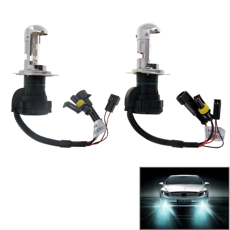 DC12V 35W H4-3 HID Xenon Light Single Beam Super Vision Waterproof Head Lamp with One Cable, Color Temperature: 6000K, Pack of 2 - free shipping - PMC TechLife - Order now!