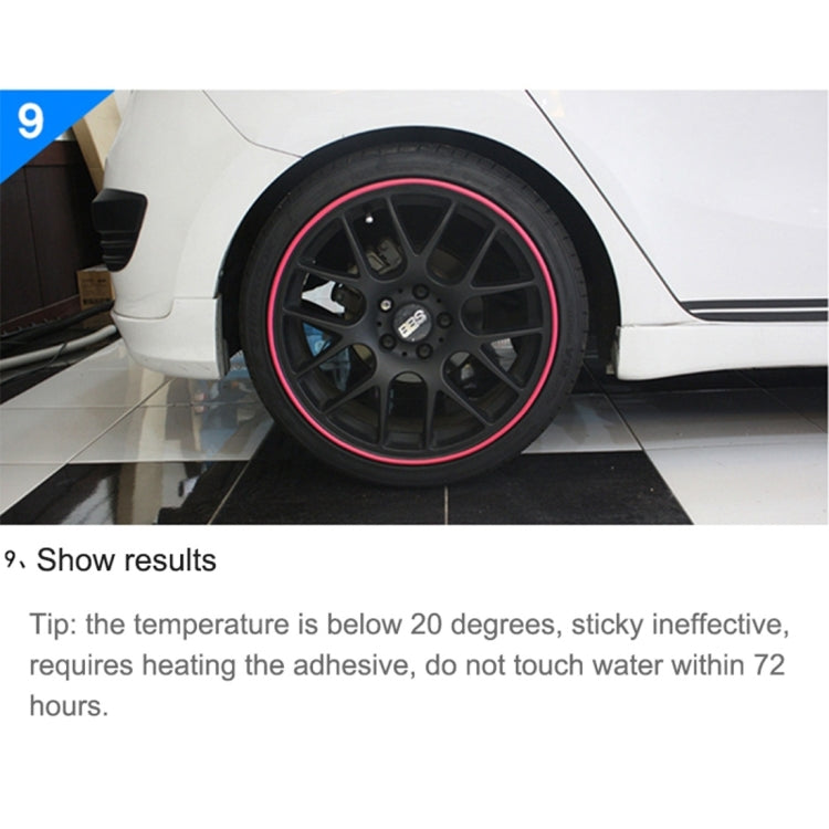Universal Decorative Scratchproof Stickup 8M Flexible Car Wheel Hub TRIM Mouldings Decoration Strip(Black) - Decorative Strip by PMC TechLife | Online Shopping South Africa | PMC TechLife
