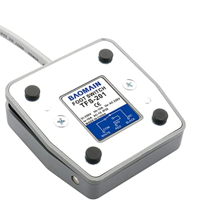 TFS-201 AC 250V 10 A Electric Power Plastic Foot Switch Power Pedal, Cable Length: 1m - Door Window Alarm by PMC TechLife | Online Shopping South Africa | PMC TechLife