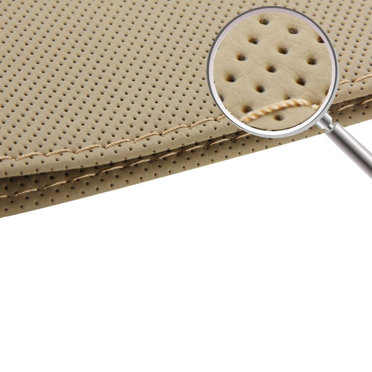 PU Leather Steering Wheel Cover With Needle and Thread, Size: 54x10.5cm (Beige) - Steering Wheel Accessories by PMC TechLife | Online Shopping South Africa | PMC TechLife | Buy Now Pay Later Mobicred