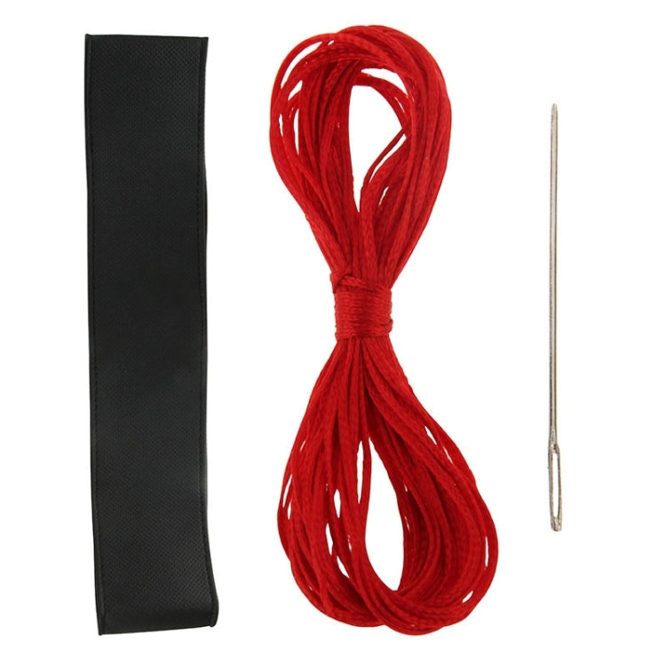 PU Leather Steering Wheel Cover With Needle and Thread, Size: 54x10.5cm (Black) - Steering Wheel Accessories by PMC TechLife | Online Shopping South Africa | PMC TechLife | Buy Now Pay Later Mobicred