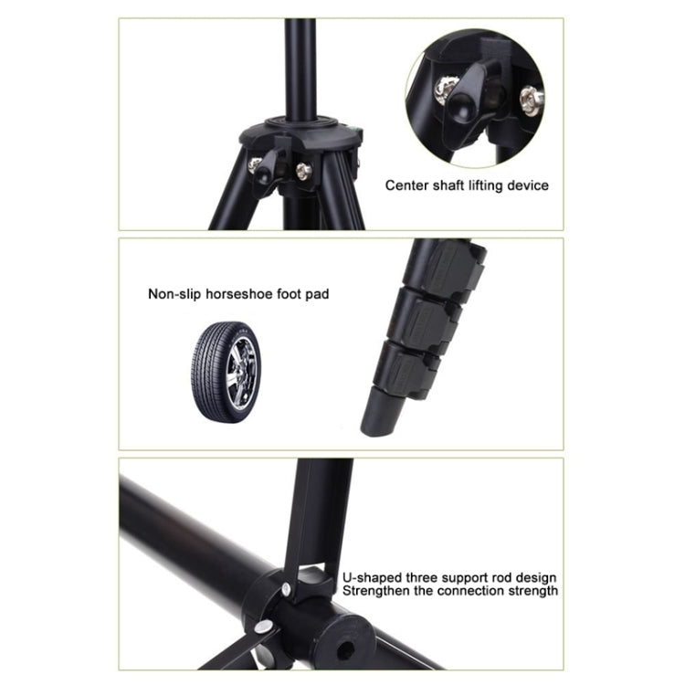 YUNTENG VCT-681 138cm SLR / Micro-SLR / Digital Cameras Tripod Stand, 4-Section Folding Aluminum Legs, Suitable for Canon / Nikon / Panasonic / Pentax / Casio / Sony / Fuji (Load Capacity: 3kg) - Tripods by YUNTENG | Online Shopping South Africa | PMC TechLife | Buy Now Pay Later Mobicred
