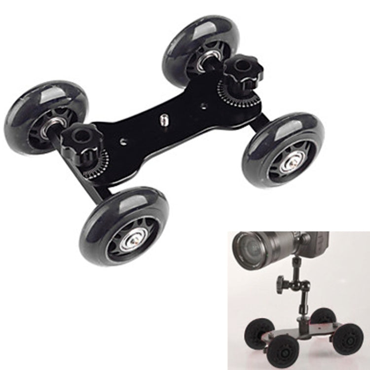 DEBO First Generation Camera Truck / Floor Table Video Slider Track Dolly Car for DSLR Camera / Camcorders(Black) - Camera Dolly by DEBO | Online Shopping South Africa | PMC TechLife | Buy Now Pay Later Mobicred