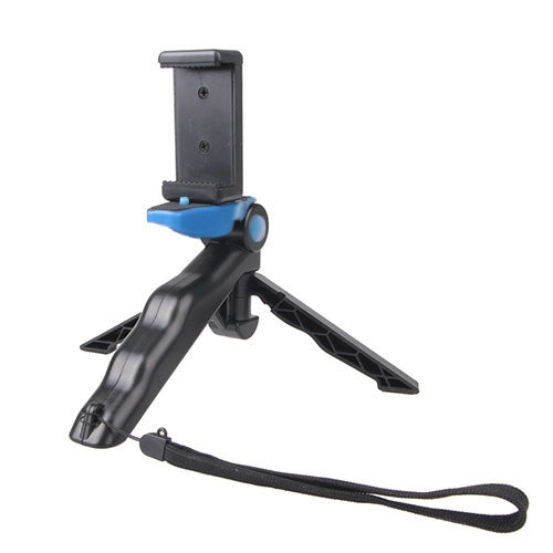Portable Hand Grip / Mini Tripod Stand Steadicam Curve with Straight Clip for GoPro HERO 4 / 3 / 3+ / SJ4000 / SJ5000 / SJ6000 Sports DV / Digital Camera /  iPhone , Galaxy and other Mobile Phone(Blue) - Desktop Holder by PMC TechLife | Online Shopping South Africa | PMC TechLife