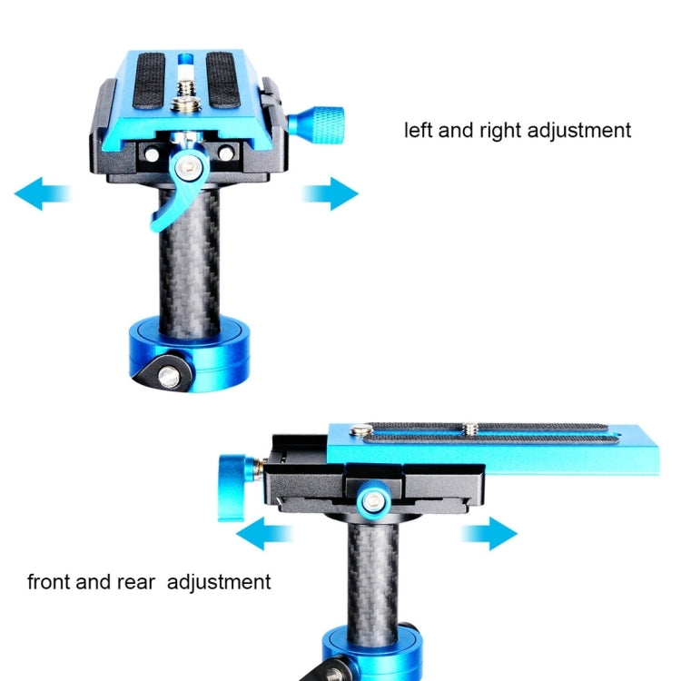 YELANGU 38.5-61cm Carbon Fiber Handheld Stabilizer for DSLR & DV Digital Video & Cameras, Capacity Range 0.5-3kg(Blue) - free shipping - PMC TechLife - Order now!