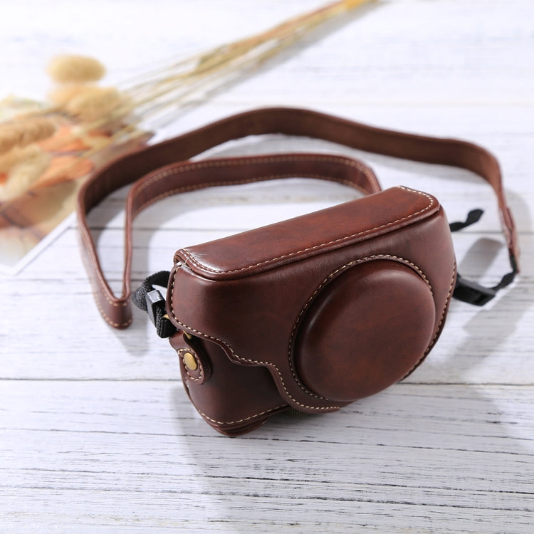 Retro Style PU Leather Camera Case Bag with Strap for Sony RX100 M3 / M4 / M5(Coffee) - Leather Bag by PMC TechLife | Online Shopping South Africa | PMC TechLife