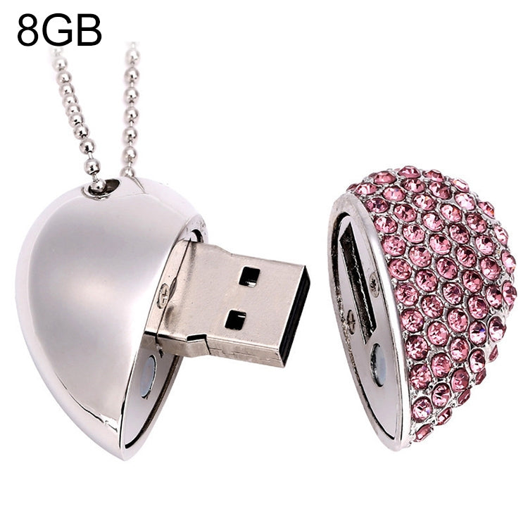 Heart Shaped Diamond Jewelry USB Flash Disk, Special for Valentines Day Gifts (8GB) - free shipping - PMC TechLife - Order now!