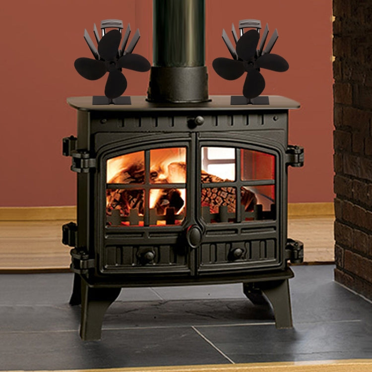 YL603 Eco-friendly Aluminum Alloy Heat Powered Stove Fan with 4 Blades for Wood / Gas / Pellet Stoves (White) - Fireplace Fan by PMC TechLife | Online Shopping South Africa | PMC TechLife | Buy Now Pay Later Mobicred