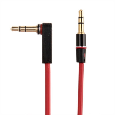 1.2m Aux Audio Cable 3.5mm Elbow Male to Straight  Male, Compatible with Phones, Tablets, Headphones, MP3 Player, Car/Home Stereo & More(Red) - Cable & Splitter by PMC TechLife | Online Shopping South Africa | PMC TechLife