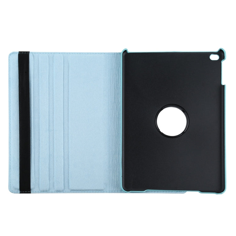 For iPad 9.7 (2018) & iPad 9.7 (2017) & Air 2 & Air 360 Degree Rotation Litchi Texture Leather Case with 2 Gears Holder(Blue) - iPad 9.7 (2018) & (2017) Cases by PMC TechLife | Online Shopping South Africa | PMC TechLife | Buy Now Pay Later Mobicred