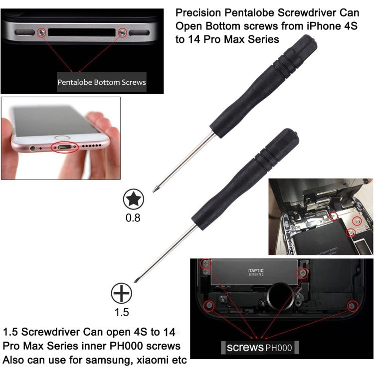10 in 1 Repair Kits (4 x Screwdriver + 2 x Teardown Rods + 1 x Chuck + 2 x Triangle on Thick Slices + Eject Pin) - free shipping - PMC TechLife - Order now!