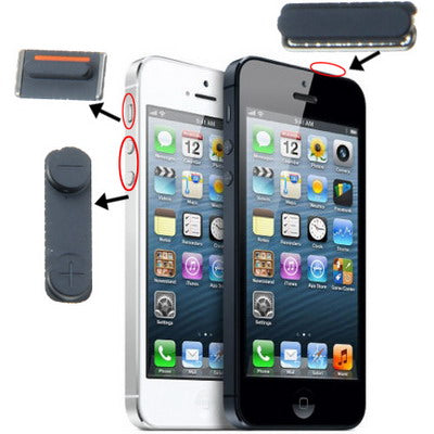 3 in 1 for iPhone 5 (Mute Button + Power Button + Volume Button)(Black) - iPhone 5 Parts by PMC TechLife | Online Shopping South Africa | PMC TechLife