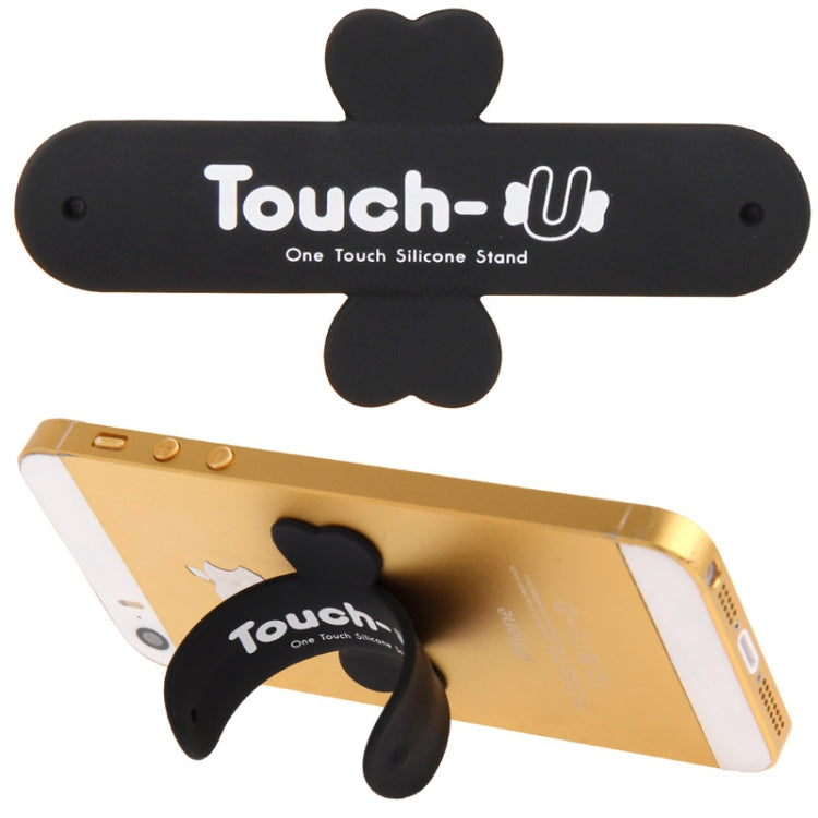 100 PCS Touch-u One Touch Universal Silicone Stand Holder, 100 PCS Touch-u One Touch Universal Silicone Stand Holder(Black) - Desktop Holder by PMC TechLife | Online Shopping South Africa | PMC TechLife