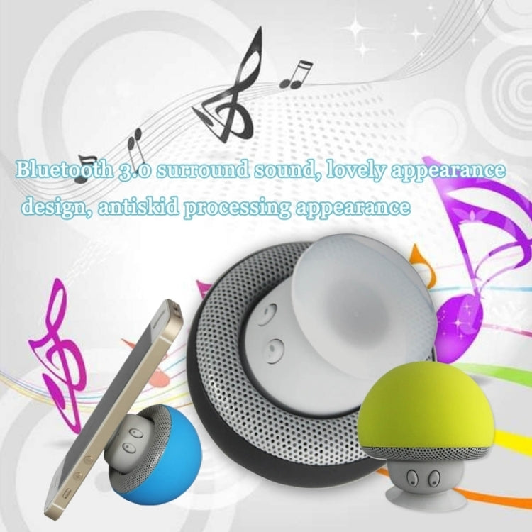 Mushroom Shape Bluetooth Speaker with Suction Holder(Yellow) - Desktop Speaker by PMC TechLife | Online Shopping South Africa | PMC TechLife