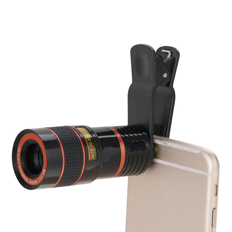 8X Zoom Telescope Telephoto Camera Lens with Clip(Black) - Telescope & Microscope by PMC TechLife | Online Shopping South Africa | PMC TechLife